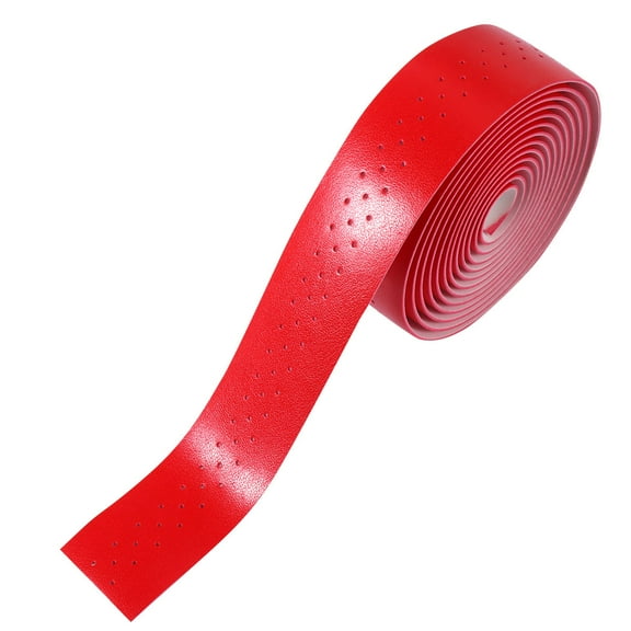 SOPOTUTU Red PU Bike Handlebar Strap for Improved Cycling Comfort and Grip, Red Strap, 1 Set