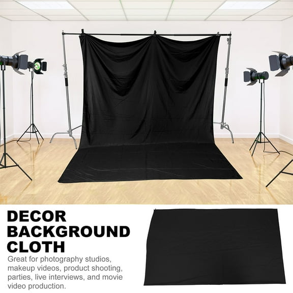 SOPOTUTU Black Background Cloth 1Pc Multipurpose Fabric for Photography, Video, and Decorative Use