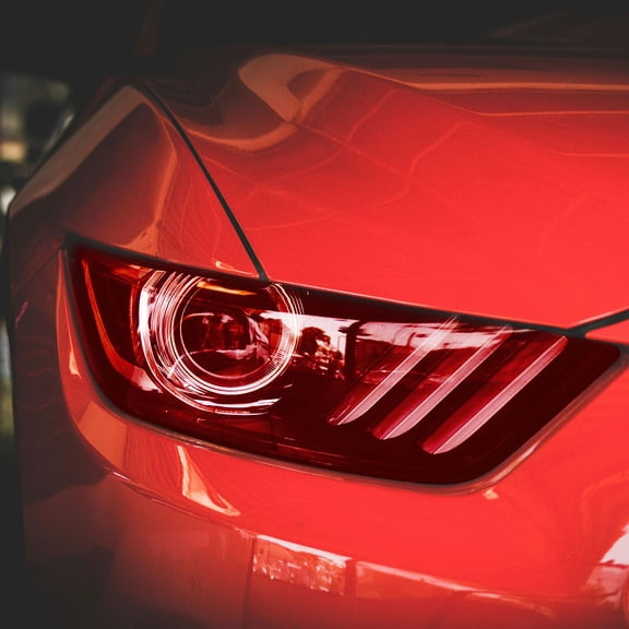 SOPOTUTU Red Car Headlight Film Sticker Heat Resistant Stretchable Vehicle Decal