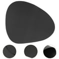thumbnail image 1 of ORDDIART 1Set Table Mat Black Pu Material Heat Resistant For Dining Table, 1 of 8