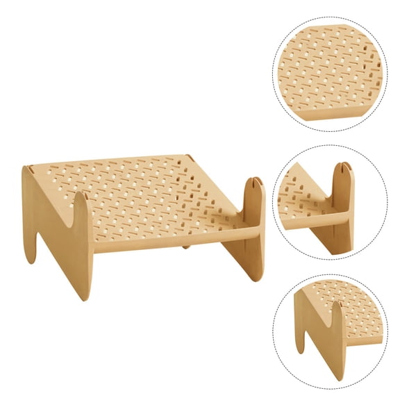 ORDDIART 1Set Z Shape Yellow Plastic Shoe Rack Simple Design for Home Organization 10.24x9.76x5.51 Inch