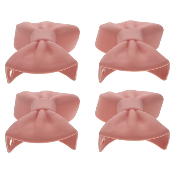ORDDIART 2 Pairs Pink Hot Handle Covers Heat Resistant Kitchen Cooking Clips for Daily Use