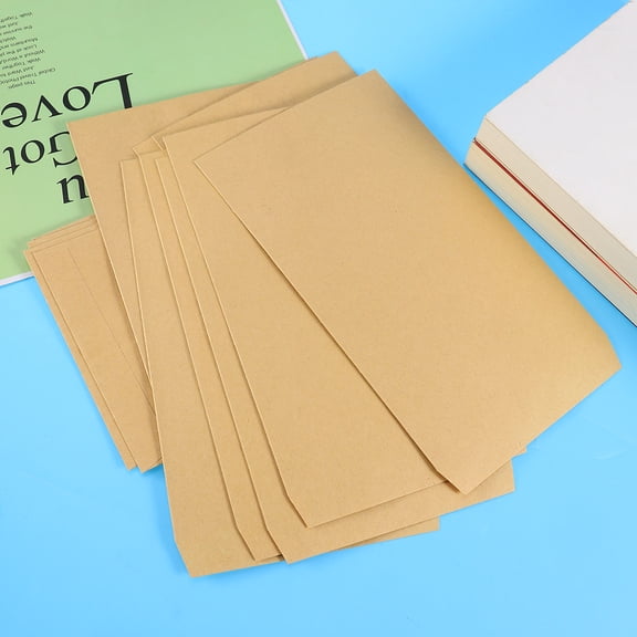 SOPOTUTU 200Pcs Kraft Business Envelope Khaki Paper Envelope for Letters
