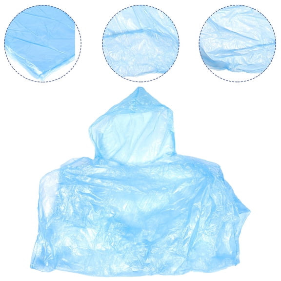 ORDDIART 20Pcs Hooded Rain Poncho Random Color Plastic for Sports Events and Amusement Parks