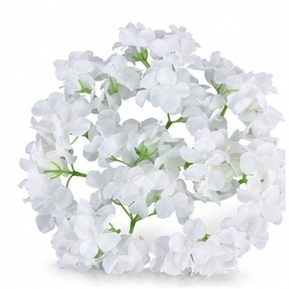 ORDDIART 20pcs Artificial White Hydrangea Flowers, Plastic Cloth, Realistic