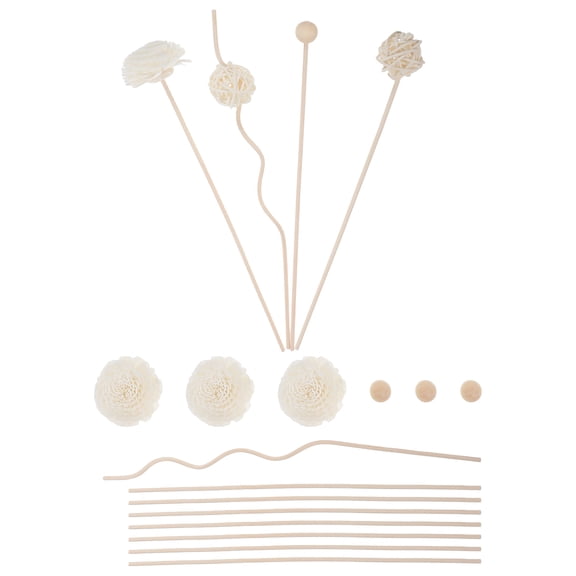 ORDDIART 22Pcs Beige Reed Diffuser Sticks Decorative Aromatic Rattan Oil Diffuser Rods