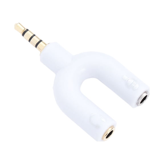 ORDDIART 2PCS Set Headphone Adapters for Laptop and Smart Device U Shape Design