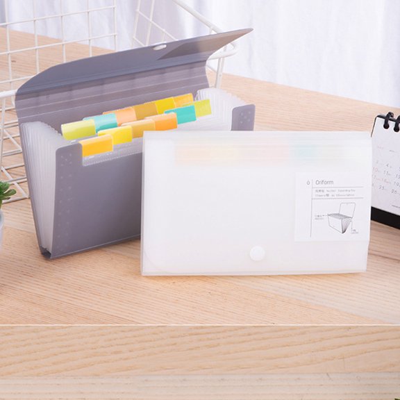 SOPOTUTU 2-Pack White Portable File Folders, Large Capacity and Lightweight, Ideal for Office and Home Organization