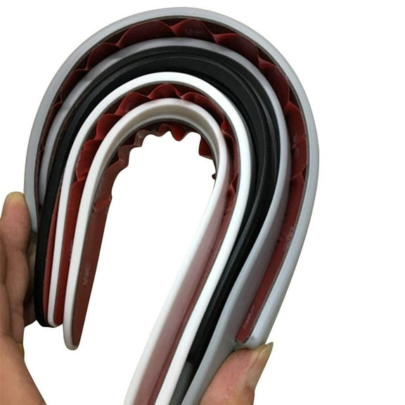 ORDDIART 2Pcs Anti Collision Strips Car Bumper Protector Corner Guard Grey PVC