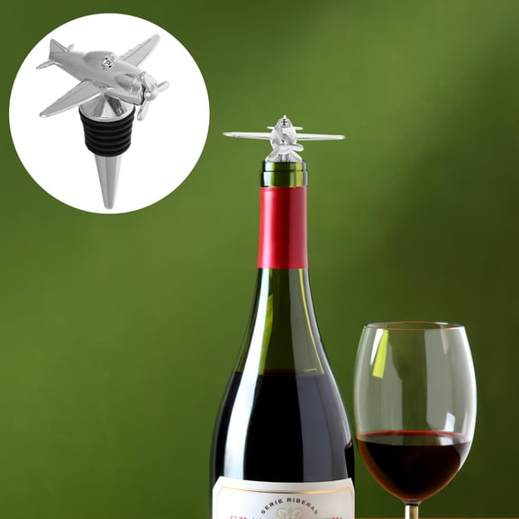 ORDDIART 2Pcs Beverage Bottle Stoppers Zinc Alloy Airplane Shaped for Wine Quality Preservation Adults