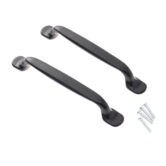 ORDDIART 2Pcs Black Zinc Alloy Drawer Pulls Solid Cabinet Handles for Home