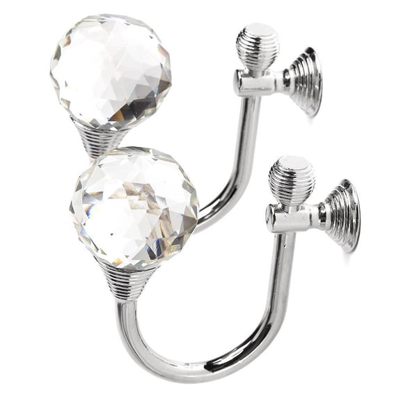 ORDDIART 2Pcs Curtain Tie-Back Hooks Zinc Alloy Plating Surface Treatment for Curtains and Clothing