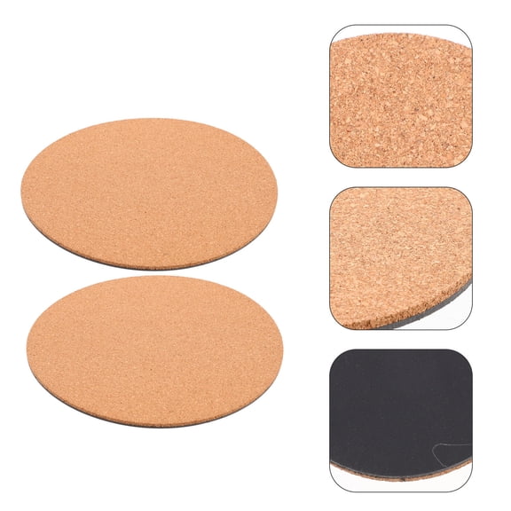 ORDDIART 2Pcs Cushion Support Round Cork Plant Coasters for Homeowners 10 Inches
