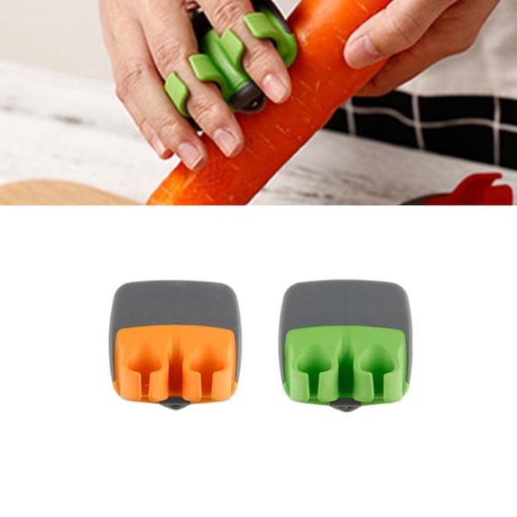 ORDDIART 2Pcs Double Fingers Grip Peeler Stainless Steel Pp For Fruit Vegetable Peeling Kitchen Gadgets