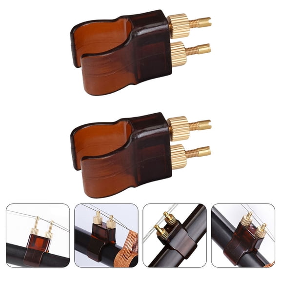 ORDDIART 2Pcs Erhu String Fine Tuners H62 Brass For Tone Stabilization And String Adjustment