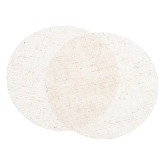 ORDDIART 2Pcs Fabric Ceiling Light Beige Round Light Diffusion For Bedroom And Living Room