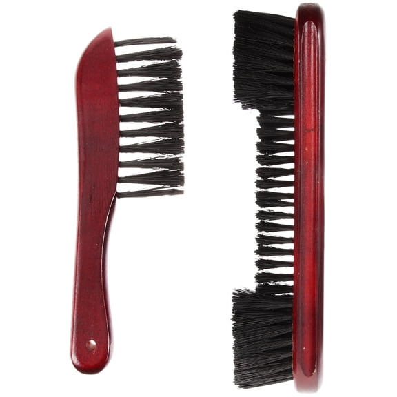 ORDDIART 2Pcs Pool Table Brushes Dark Red Horseshoe Shape for Pool Table Maintenance 11.8x1.97x1.57in