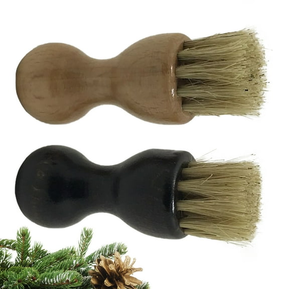 ORDDIART 2Pcs Shoe Cleaning Brush Wood Bristle Square for Shoes Boots Multifunctional Household 1.06X1.06X2.75in