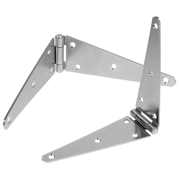 ORDDIART 2Pcs Silver Galvanized Iron Strap Hinge for Outdoor Use Patio Gate Heavy Duty Support 19.65X3.73X0.86In