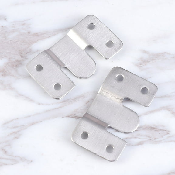 ORDDIART 2Pcs Silver Rectangular Hard Wall Picture Hooks for Home Decoration and Office Organization 5.3x0.2in