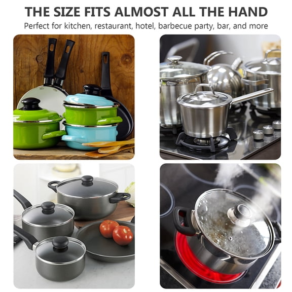 SOPOTUTU 2-Pack Triangle Cotton Pot Handle Covers, Kitchen Gloves, Decorative Protective Caps for Cookware