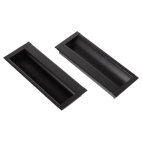 SOPOTUTU 2-Pack Black Invisible Drawer Handles, Recessed Cabinet Pulls for Kitchen Cabinets and Furniture