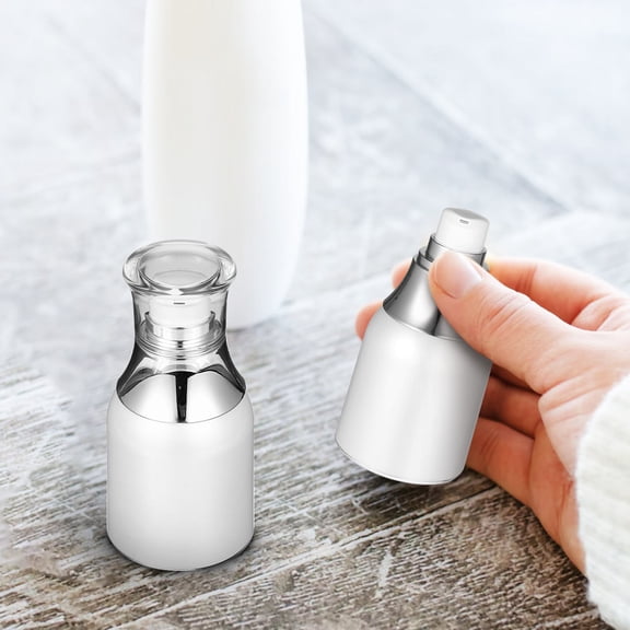 ORDDIART 3-Pack Acrylic Airless Pump Bottles for Makeup Storage, Travel-Friendly Vacuum Containers