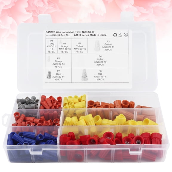 ORDDIART 300Pcs Automotive Electrical Connectors Screw Type Wire Connectors for Lighting and Electrical Cables