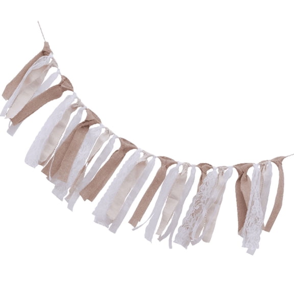 SOPOTUTU birthday party flag Pennant Banner Pink Cloth 1Pack