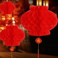 thumbnail image 1 of SOPOTUTU Red Decorative Paper Lanterns 35 Pcs Honeycomb for Home Decor Party Festival Ornaments, 1 of 8