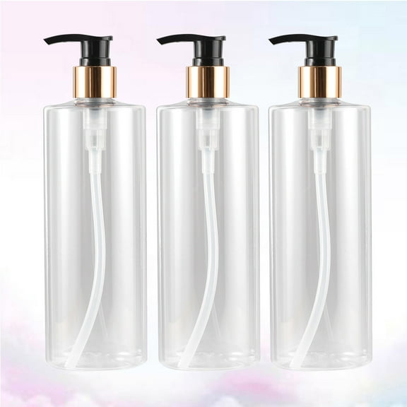 ORDDIART Set of 3 Portable Empty Cream Bottles 500ml Each, Size 21x6x6cm for Travel and Storage