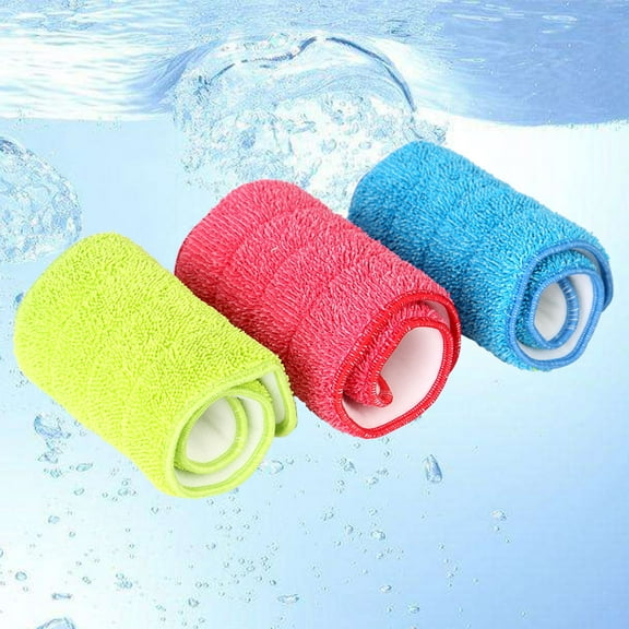 ORDDIART 3Pcs Household Mop Cloth Multi Functional Cleaning Spray Mop Fiber Rectangular