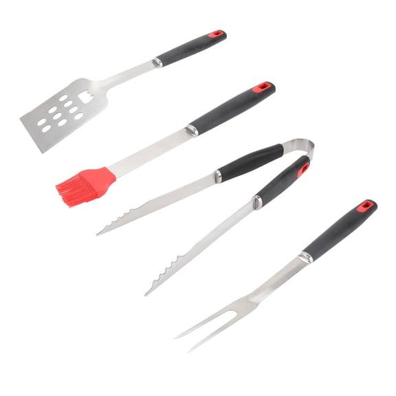 SOPOTUTU 4-Piece Outdoor Cooking Tool Set with Assorted Colors, Essential Barbecue and Grilling Accessories Kit