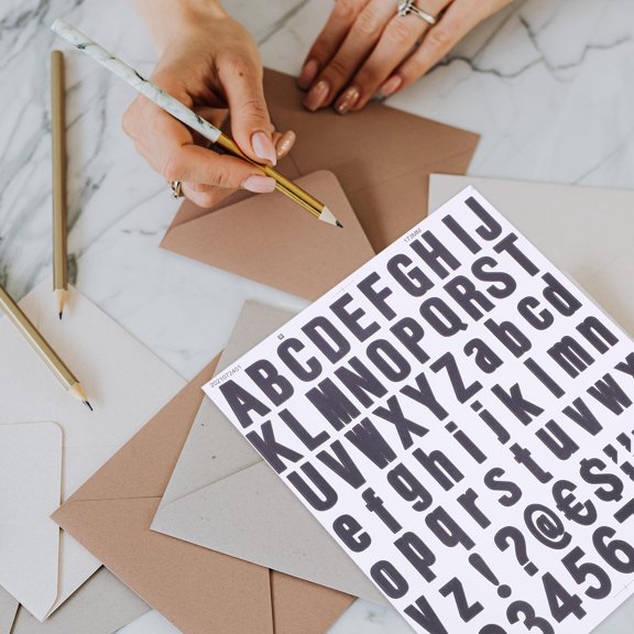 ORDDIART Creative Alphanumeric Stickers Assorted Colors for Scrapbooking and Diaries