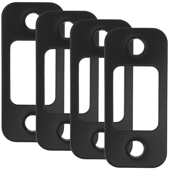 SOPOTUTU 4-Pack Black Stainless Steel Door Hole Cover Plates with Plate Fillers for Door Hardware