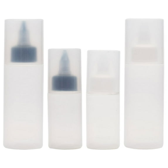 ORDDIART 4Pcs Leakproof Condiment Container Squeeze Reusable PP Material Assorted Color