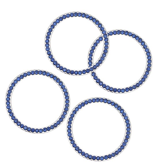 SOPOTUTU 4-Pack Rhinestone Car Ignition Button Dust Caps Decorative Accessories for Vehicle Interior