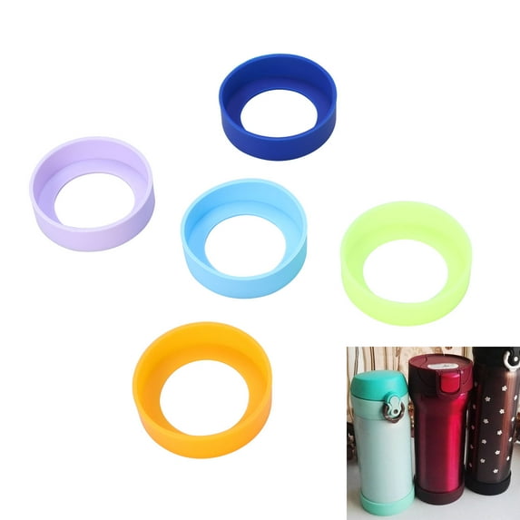 ORDDIART 4Pcs Protective Silicone Coaster for Cup and Bottle in Random Color