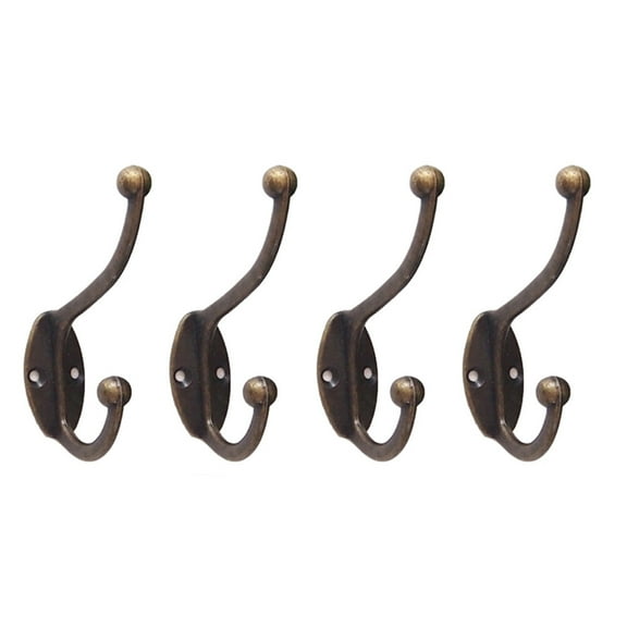 SOPOTUTU 4- Mount Metal Clothes Hooks, , Multi-Color, Rust Resistant, and Easy to Install