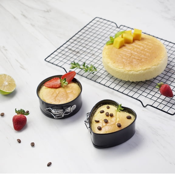 ORDDIART 4-Piece Heart Shaped Tart Pan Set, Non-Stick Bakeware, Easy to Clean, Ideal for Baking Desserts and Sharing with Friends