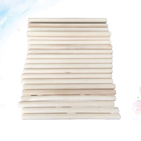 SOPOTUTU Mini Wooden Craft Sticks Beige Smooth for Model Building and Projects, 50 Pieces