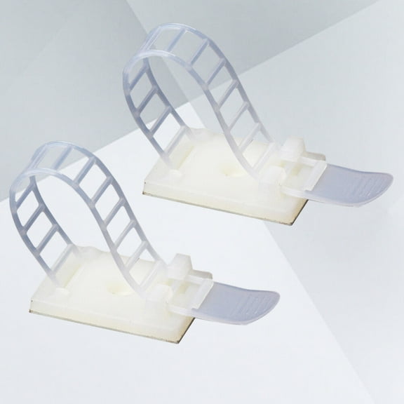 ORDDIART 50Pcs Ceiling Mounting Cable Clamps Tie Wrap Holder for TV and Computer Setup 3.6X1.0X0.7in