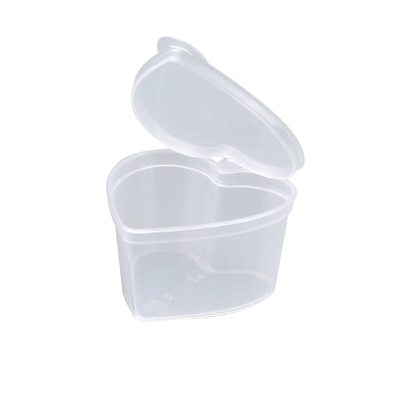 ORDDIART 50Pcs Heart Shaped Plastic Containers for Girls' DIY Design and Accessories