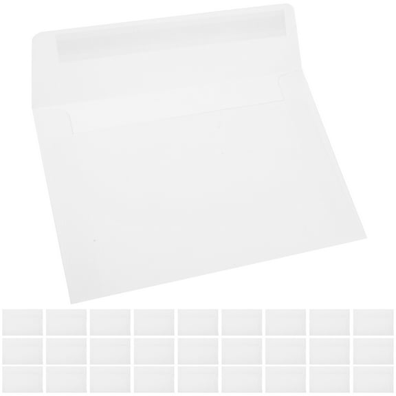 ORDDIART 50Pcs White Paper Envelopes Self Sealing for Wedding Invitations