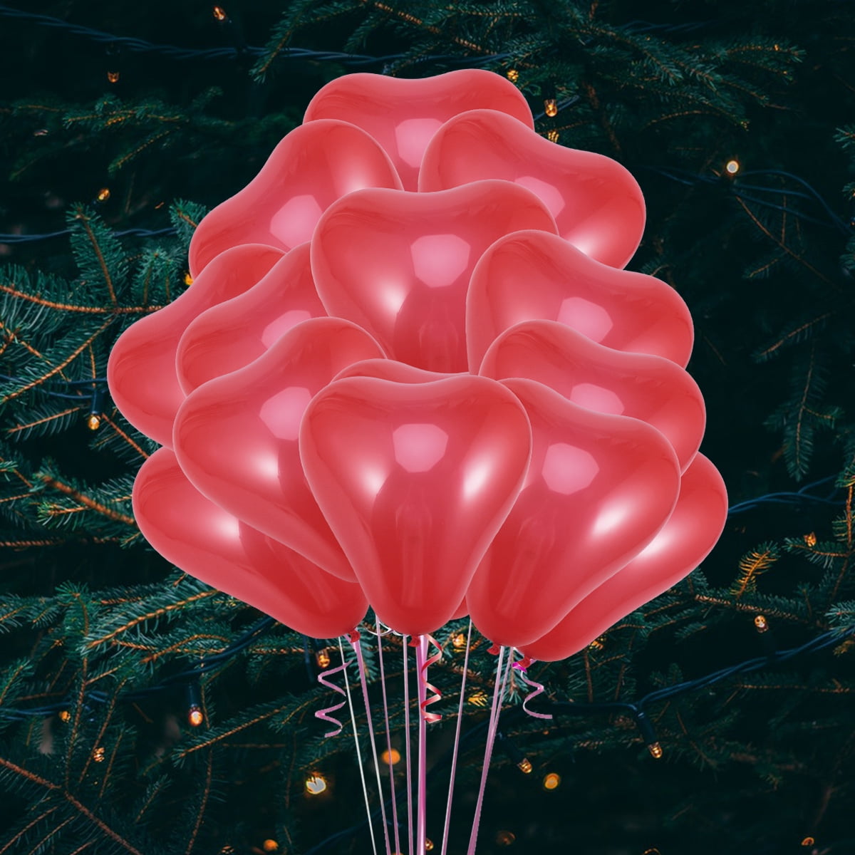 ORDDIART 50Set Heart Shaped Balloons Red Latex Love Balloon Decoration ...