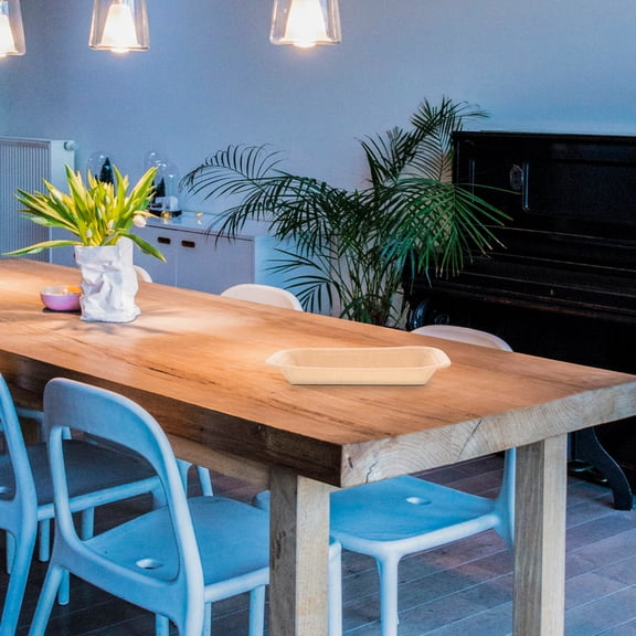 SOPOTUTU 50-Pack Disposable Paper Plates, Sturdy Food Serving Trays for Parties, Events, Outdoor Gatherings and Large Group Meals