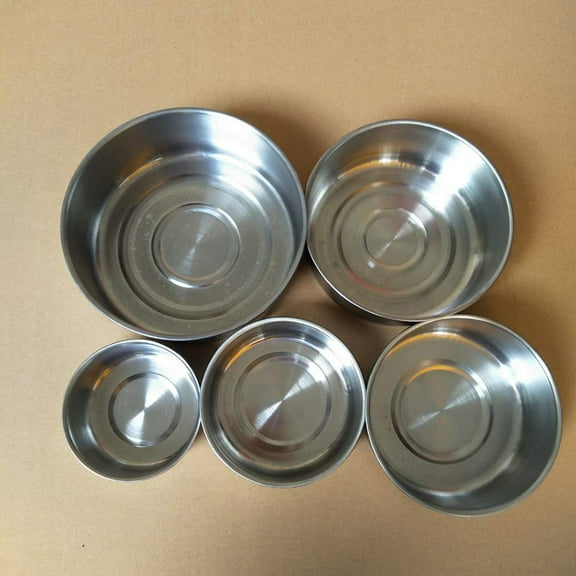 ORDDIART 5Pack Food Canisters With Lids Airtight Silver For Lunch