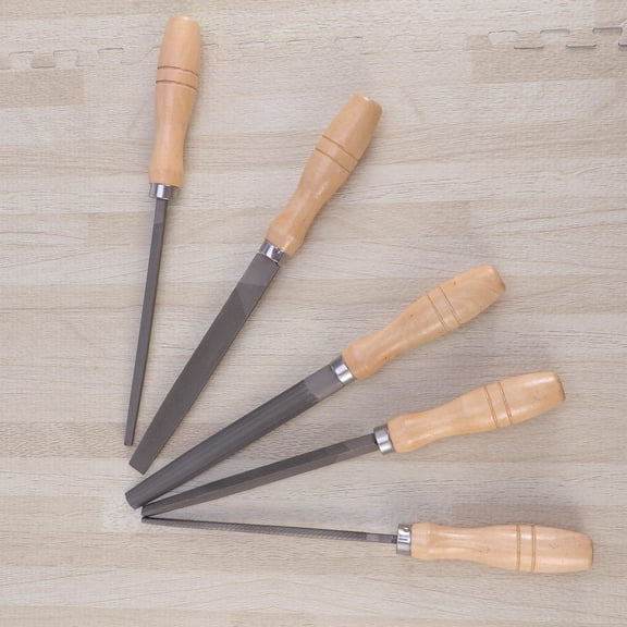 ORDDIART 5Pcs Steel File Set for Metal Shaping and Polishing with High Carbon Steel T12 6Inch