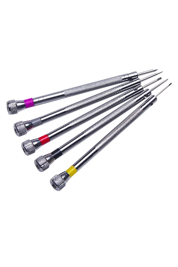 5Pcs Watch Fixing Tool Kit Steel Silver
