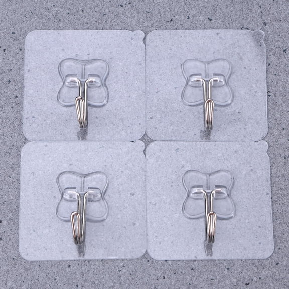 ORDDIART 5-Pack Transparent Strong Cup Hooks for Multi-Purpose Heavy Duty Holders